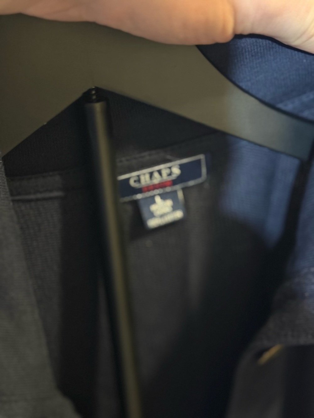 Chaps Dark Navy Utility Jacket with Button Front - Picture 5 of 6